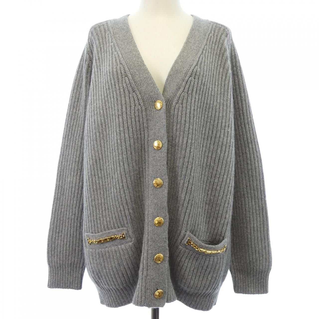 Celine Triomphe Cardigan Gray