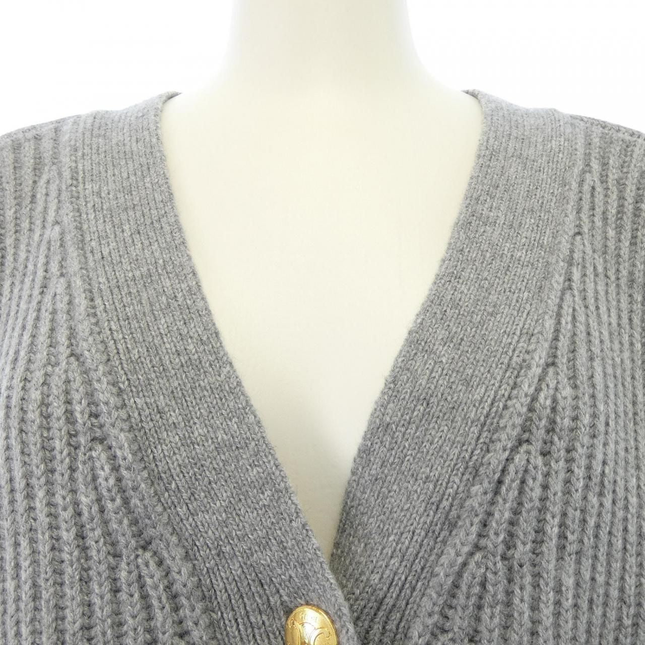 Celine Triomphe Cardigan Gray — view 5