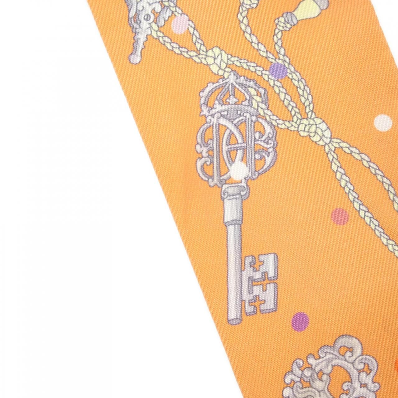 Hermes les Cles a Pois Twilly Scarf — view 3
