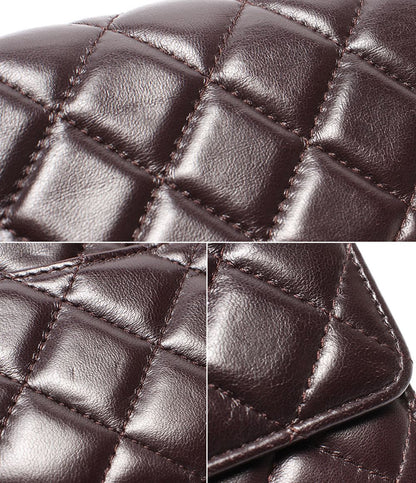 Chanel Chain Wallet Gold Quilted Lambskin Shoulder — view 6