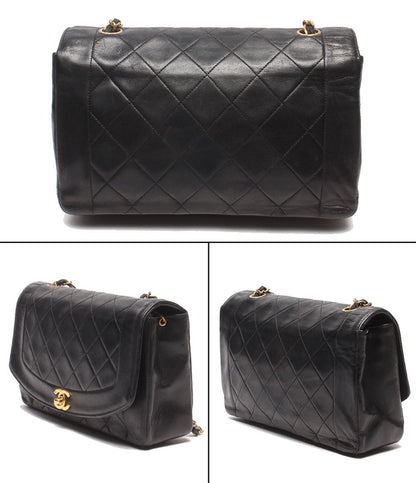 Chanel Chain Shoulder Bag Gold Single Flap Diana 25 Quilted Lambskin — view 2