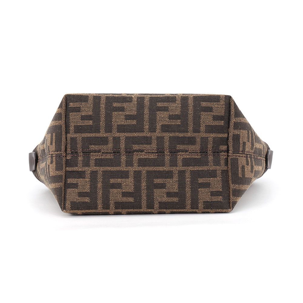 Fendi Roll FF Jacquard Mini Canvas Leather 2-Way Shoulder — view 3