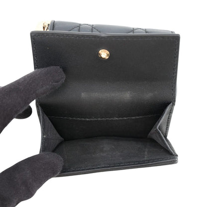 Dior Tri Foldwallet Lotuswallet Cannage Black Wallet — view 6