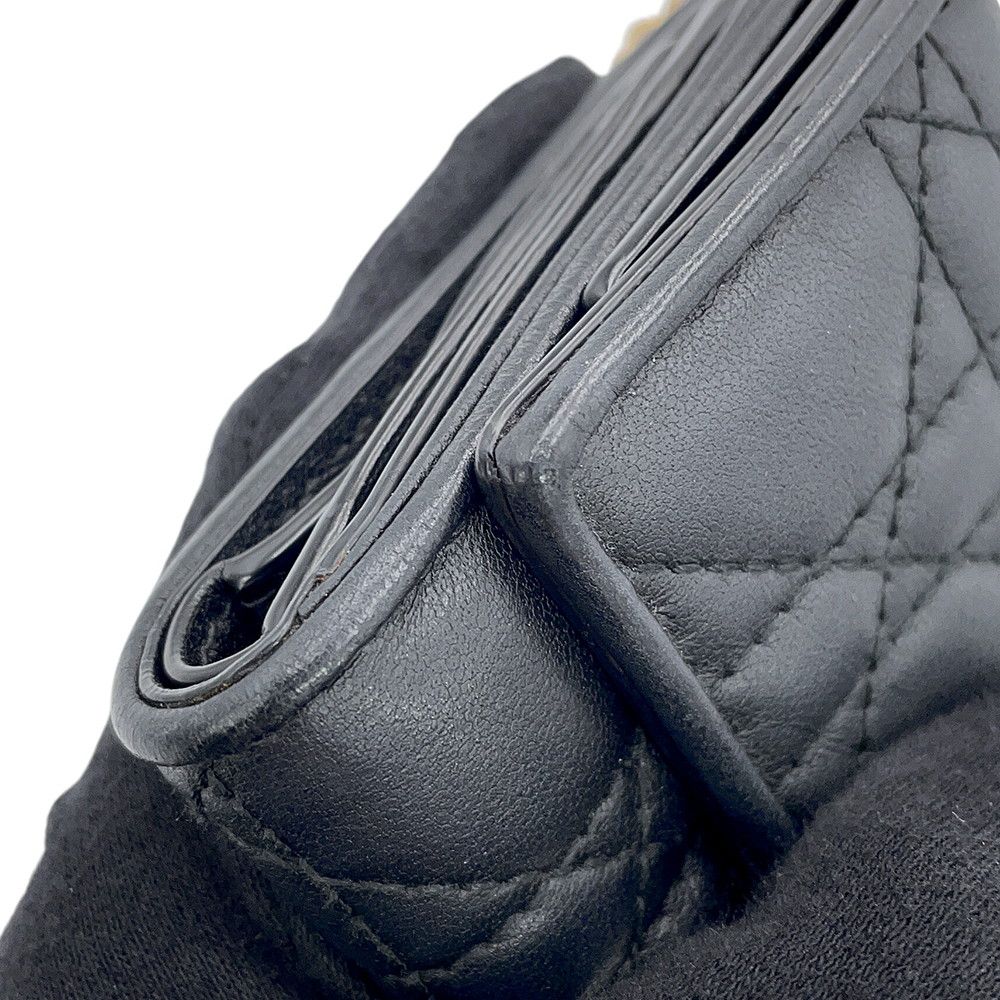 Dior Tri Foldwallet Lotuswallet Cannage Black Wallet — view 8
