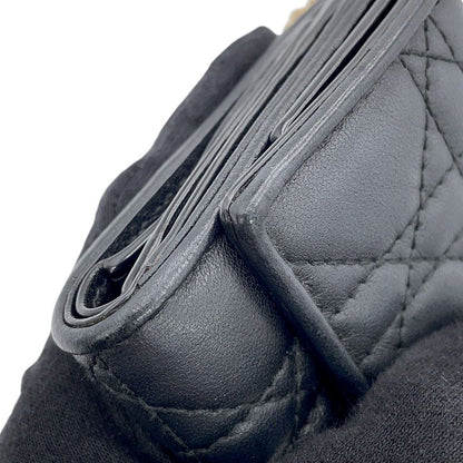 Dior Tri Foldwallet Lotuswallet Cannage Black Wallet — view 8
