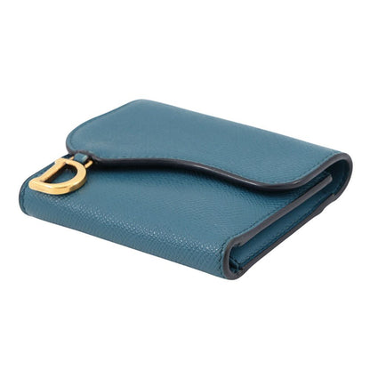 Dior Tri Foldwallet Saddle Lotus Compact Wallet Grained Calfleather — view 2