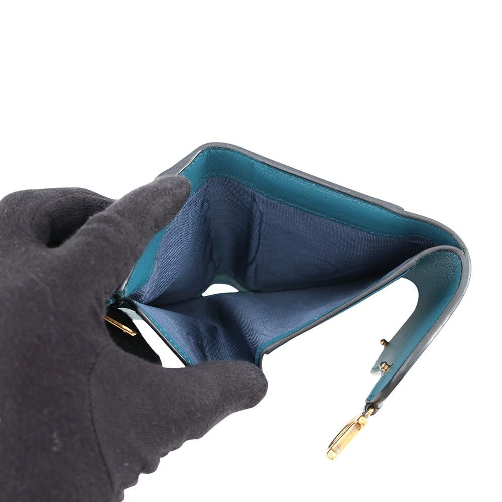 Dior Tri Foldwallet Saddle Lotus Compact Wallet Grained Calfleather — view 5