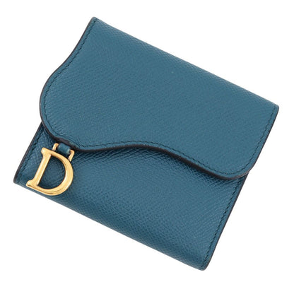 Dior Tri Foldwallet Saddle Lotus Compact Wallet Grained Calfleather