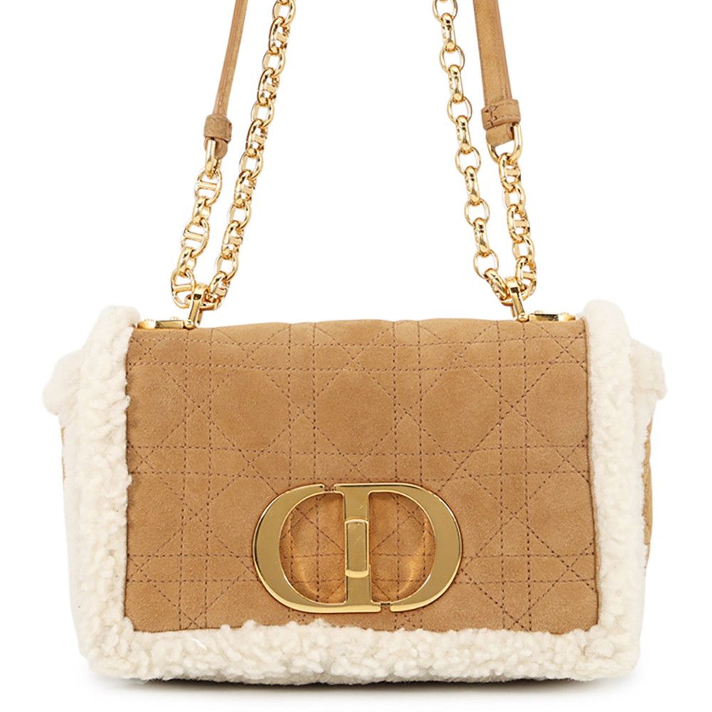 Dior Shoulder Bag Cannage Shearling