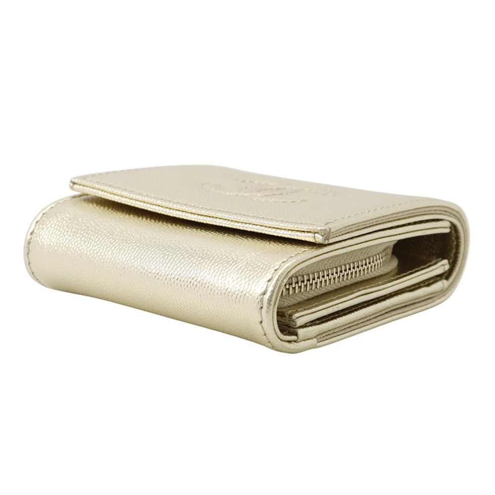 Chanel Bi Foldwallet CC Logo Small Flap Wallet Caviar Leather — view 2