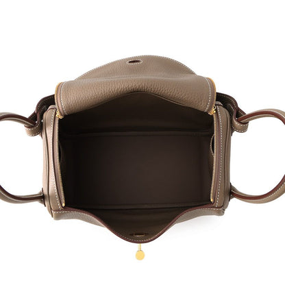 Hermes Lindy 26 Etoupe Gold Taurillon Clemence 2-Way Shoulder — view 5