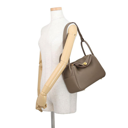 Hermes Lindy 26 Etoupe Gold Taurillon Clemence 2-Way Shoulder — view 4