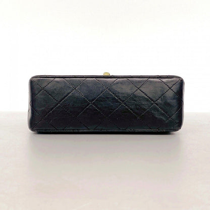 Chanel Shoulder Bag Mini Quilted Lambskin Black Gold — view 3