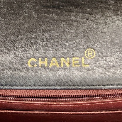 Chanel Shoulder Bag Mini Quilted Lambskin Black Gold — view 5