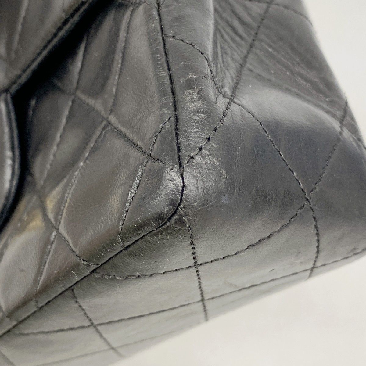 Chanel Shoulder Bag Mini Quilted Lambskin Black Gold — view 6