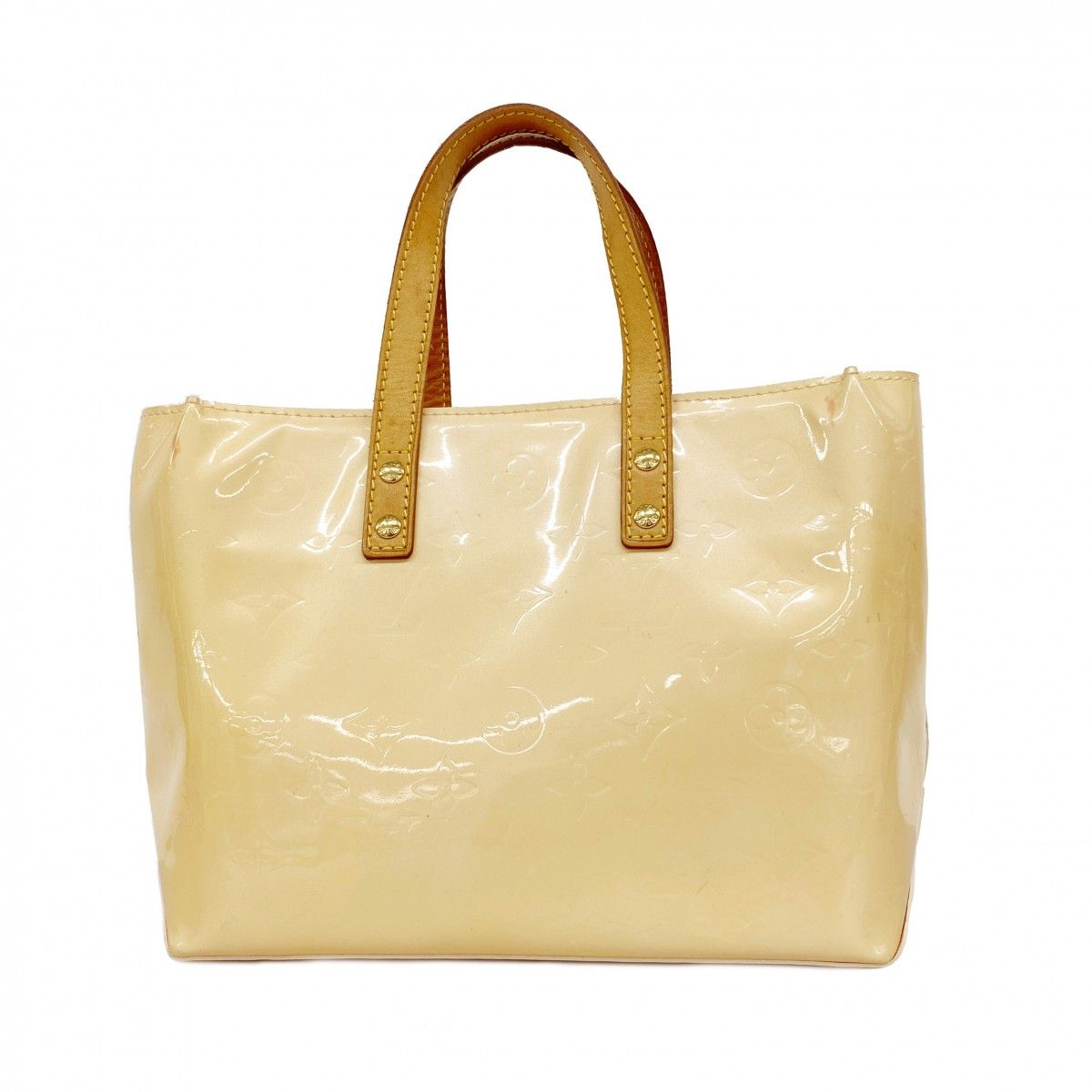 Louis Vuitton Handbag Vernis Reed PM Marshmallow Pink