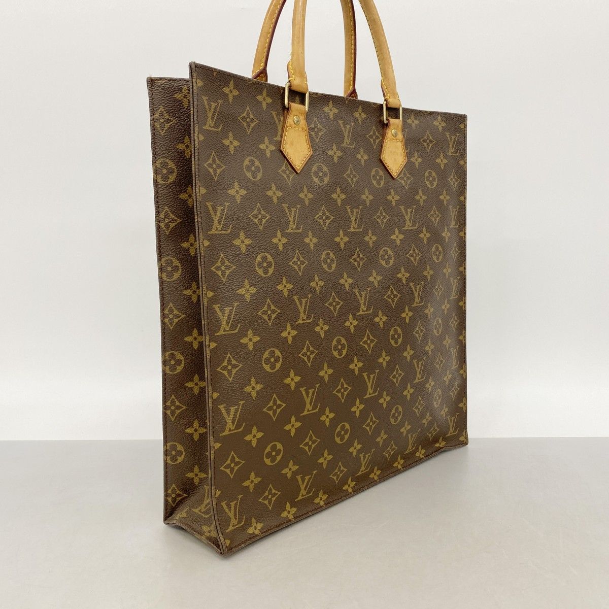Louis Vuitton Tote Monogram Sac Plat Brown — view 2