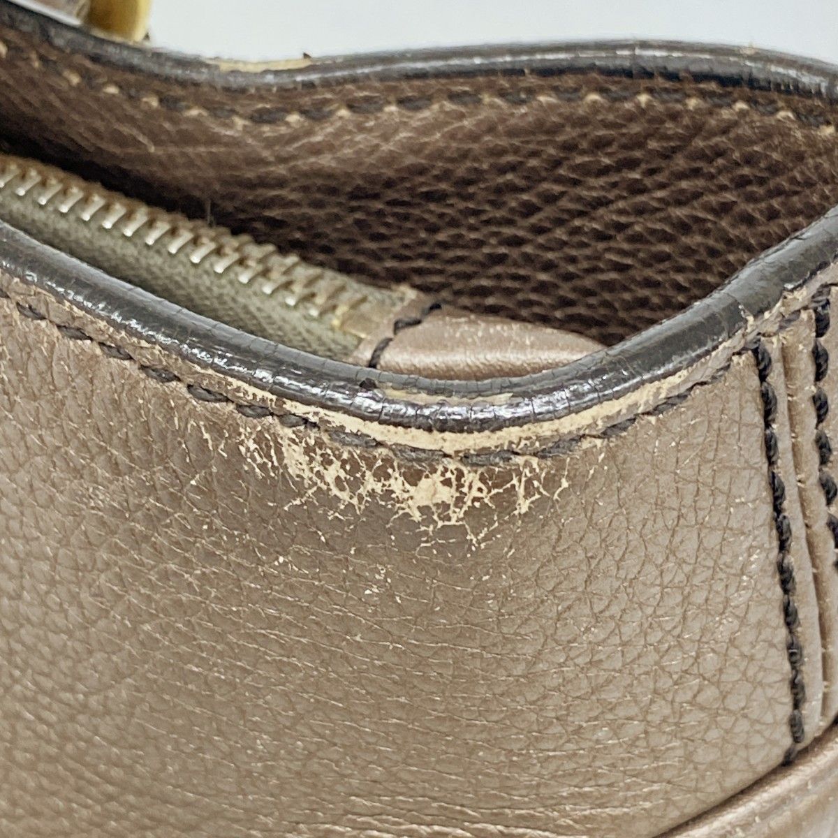 Celine Handbag Bag Leather Brown Gold — view 6