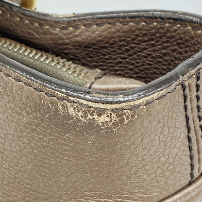 Celine Handbag Bag Leather Brown Gold — view 6