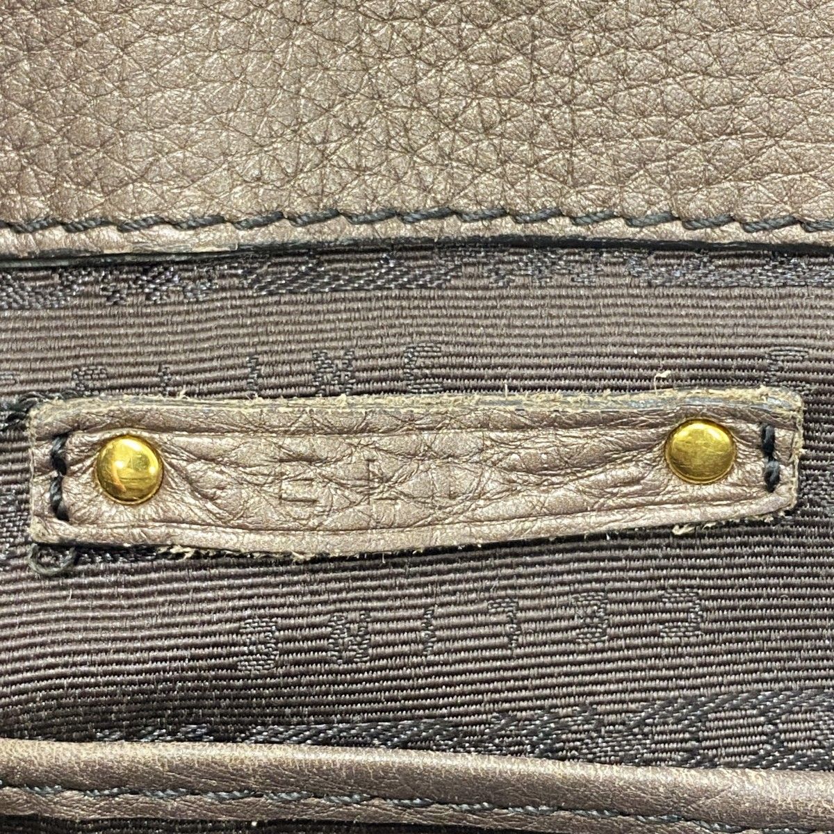 Celine Handbag Bag Leather Brown Gold — view 5
