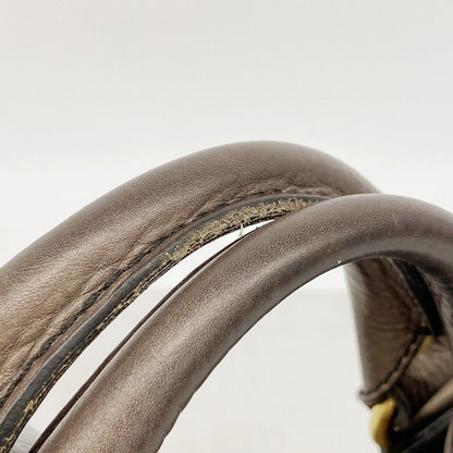 Celine Handbag Bag Leather Brown Gold — view 7