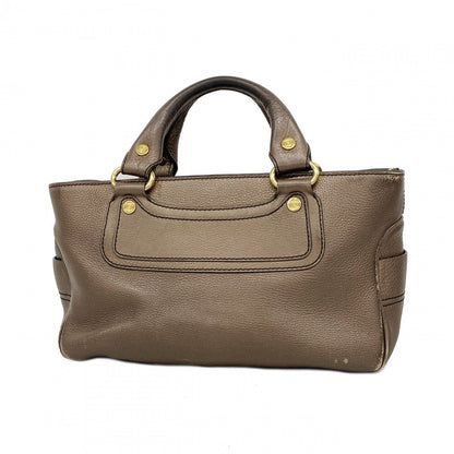 Celine Handbag Bag Leather Brown Gold