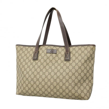 Gucci Tote GG Supreme Brown Silver