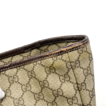Gucci Tote GG Supreme Brown Silver — view 7
