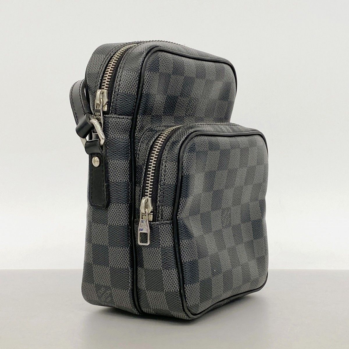 Louis Vuitton Shoulder Bag Damier Graphite Rem Black Gray — view 2