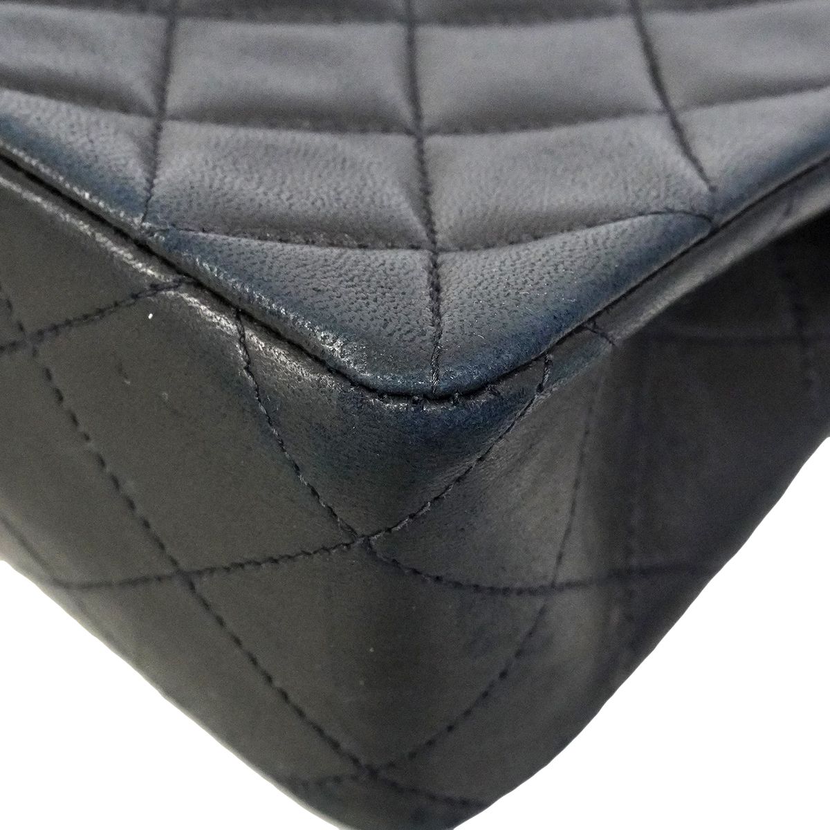 Chanel Shoulder Bag Quilted Lambskin Black Gold — view 6
