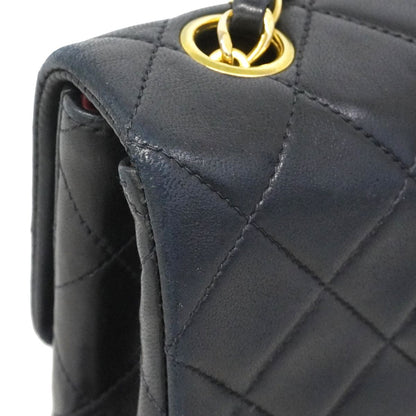 Chanel Shoulder Bag Quilted Lambskin Black Gold — view 7