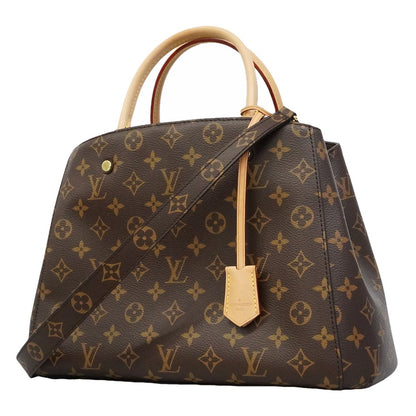 Louis Vuitton Handbag Monogram Mont MM Brown 2-Way