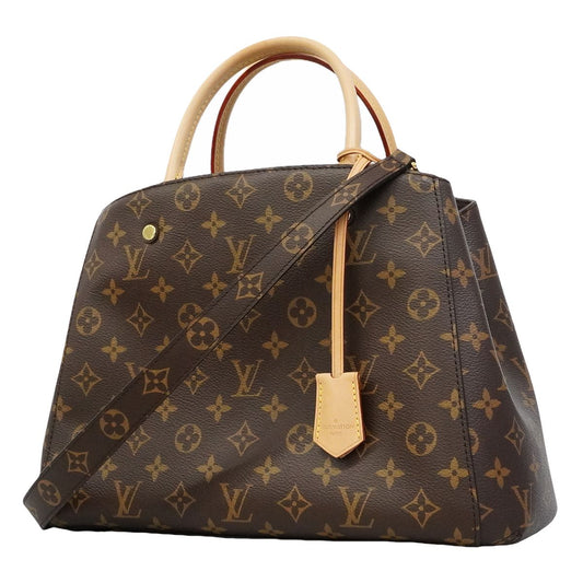 Louis Vuitton Handbag Monogram Mont MM Brown 2-Way