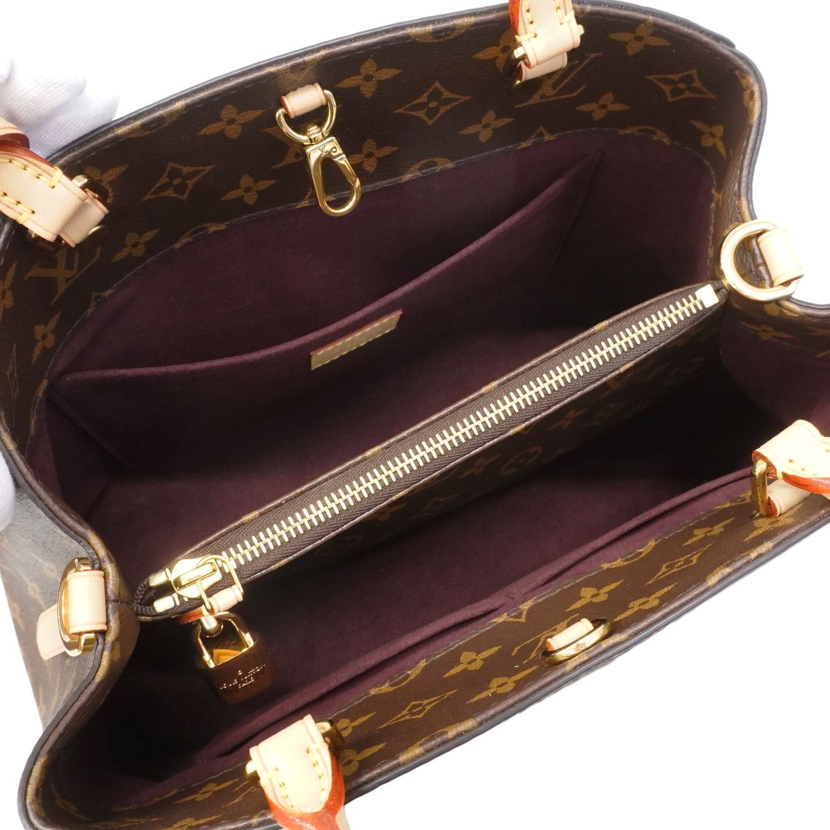 Louis Vuitton Handbag Monogram Mont MM Brown 2-Way — view 4