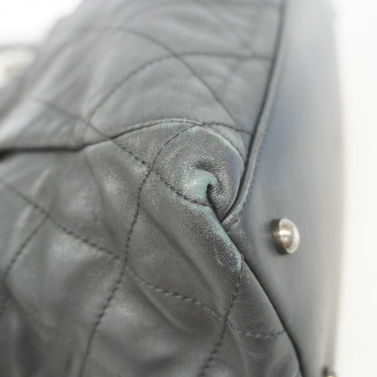 Chanel Tote Quilted Lambskin Black Silver — view 6