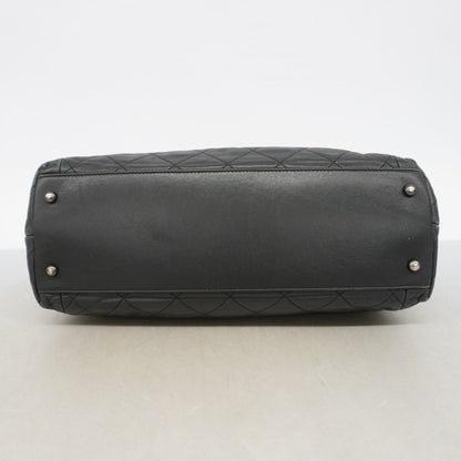 Chanel Tote Quilted Lambskin Black Silver — view 3