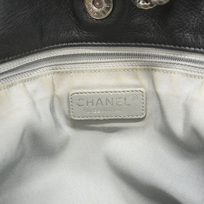 Chanel Tote Quilted Lambskin Black Silver — view 5