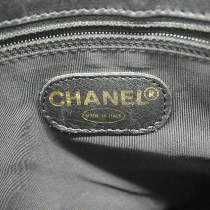 Chanel Tote Leather Black Silver — view 5