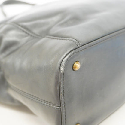 Chanel Tote Leather Black Silver — view 7