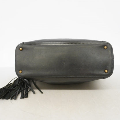 Chanel Tote Leather Black Silver — view 3