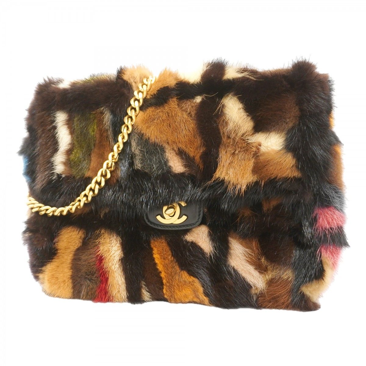 Chanel Shoulder Bag Multicolor Gold