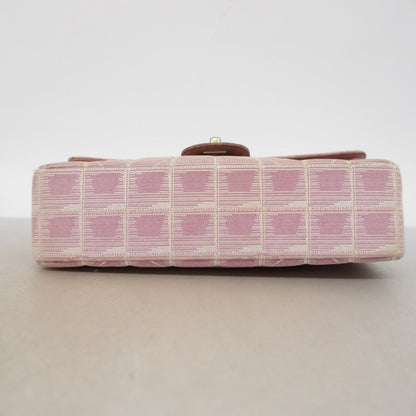 Chanel Shoulder Bag Nylon Pink Silver — view 3