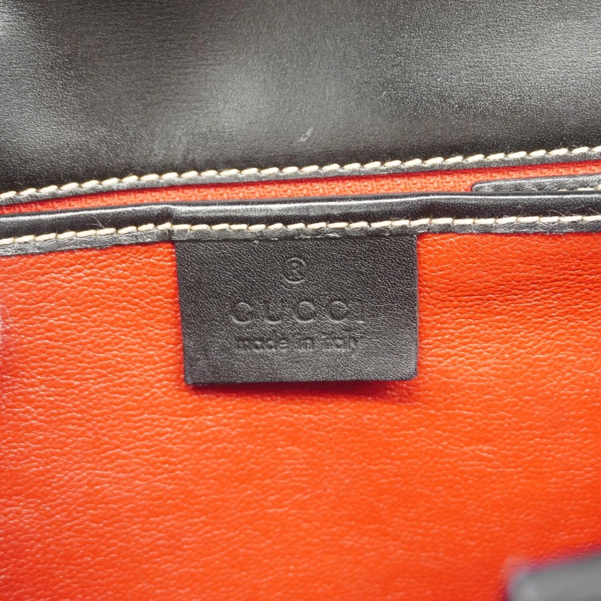 Gucci Shoulder Bag 001 Leather Black Chien Panning Gold — view 5