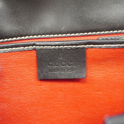 Gucci Shoulder Bag 001 Leather Black Chien Panning Gold — view 5
