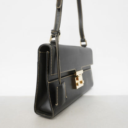 Gucci Shoulder Bag 001 Leather Black Chien Panning Gold — view 2