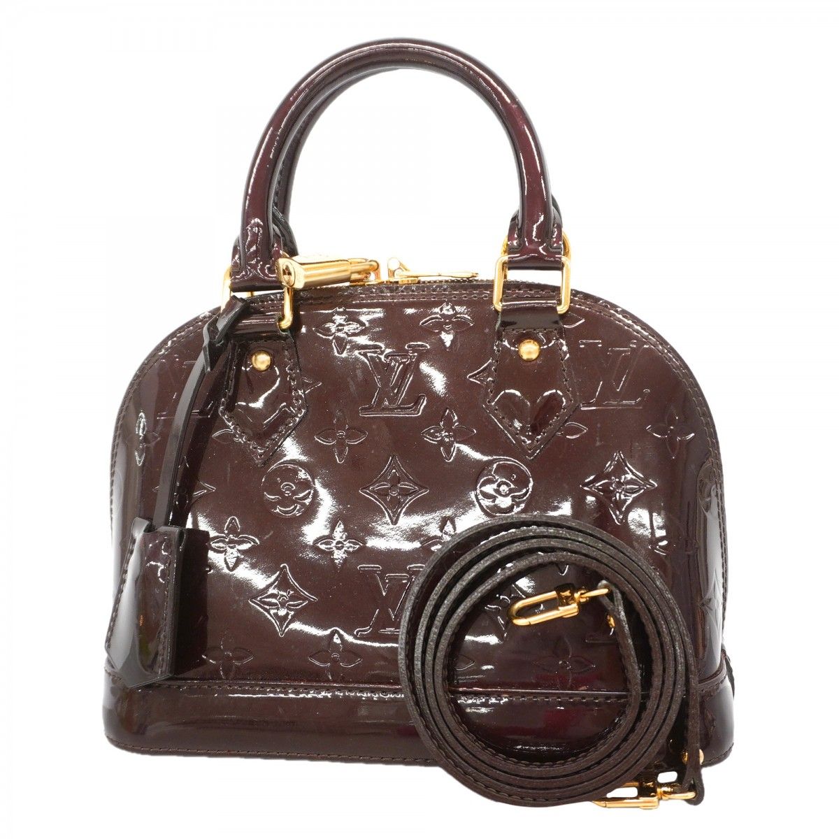 Louis Vuitton Handbag Vernis Alma BB Amarante 2-Way