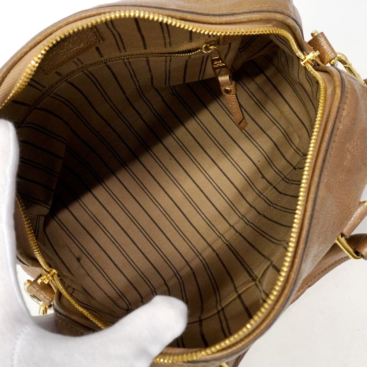 Louis Vuitton Handbag Monogram Empreinte Speedy Bandouliere 25 Blanc 2-Way — view 4