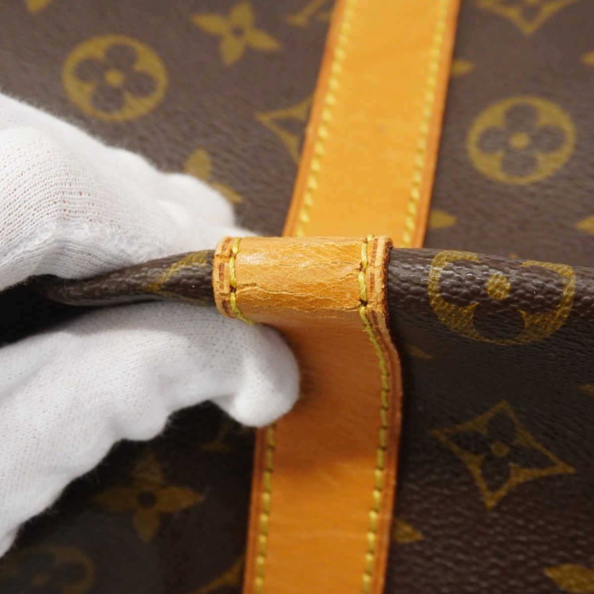Louis Vuitton Boston Bag Monogram Keepall 55 Brown — view 6