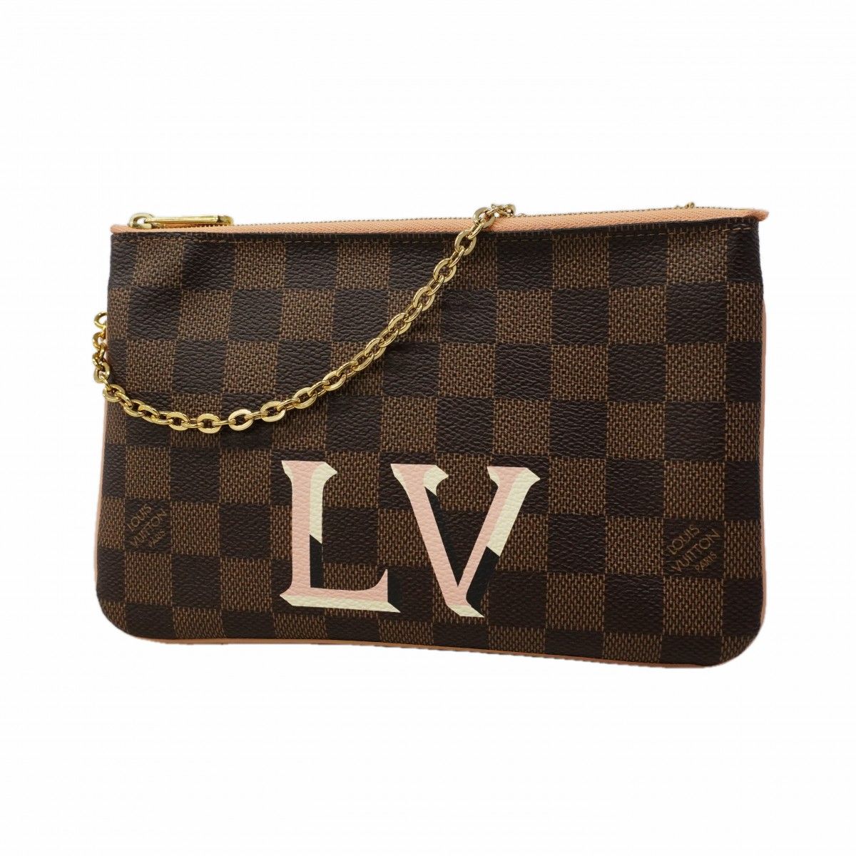 Louis Vuitton Shoulder Bag Damier Pochette zip Ebenuladies