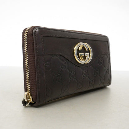 Gucci Wallet Guccissima Interlocking Leather Darkbrown Chien Panning Gold — view 2